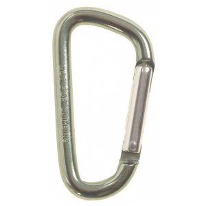 Moschettone in alluminio di colore verde od  D7 cm sp 6.5 mm