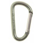 Moschettone in alluminio di colore verde od  D8 cm sp 7.5 mm