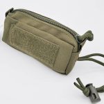 Mini Tasca verde con moschettone e strap per cintura