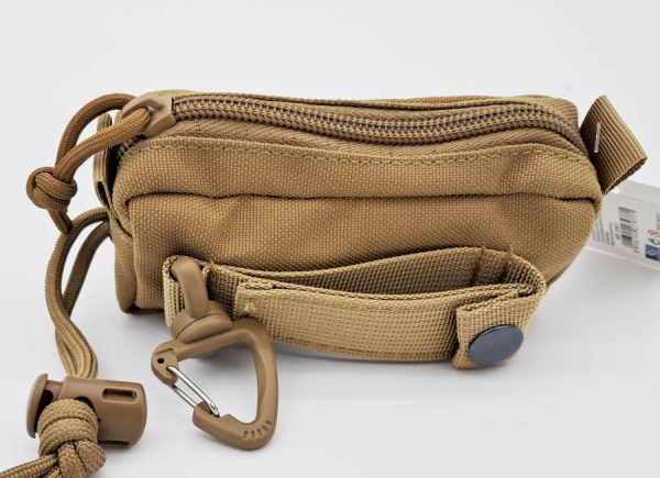Mini Tasca coyote con moschettone e strap per cintura