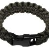 Braccialetto survival PARACORD verde con gancio a clip