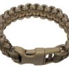 Braccialetto survival PARACORD coyote con gancio a clip