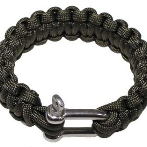Braccialetto survival PARACORD verde con grillo