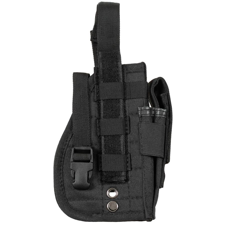 Fondina da cintura MFH di colore nero  con portacaricatore mollesystem