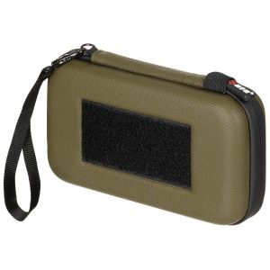 Custodia rigida piccola MFH di colore verde con strap