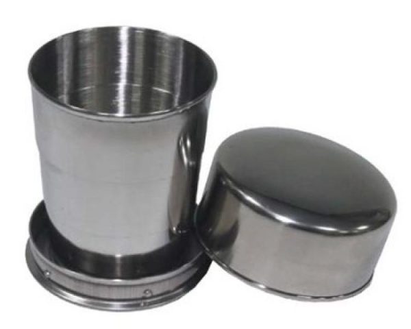 Bicchiere telescopico in acciaio inox, 14cl