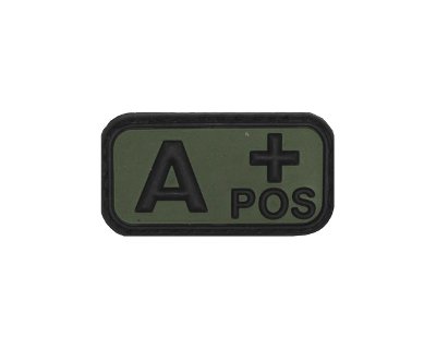 Patch gruppo sanguigno in gomma A POS
