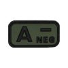 Patch gruppo sanguigno in gomma A NEG
