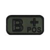 Patch gruppo sanguigno in gomma B POS