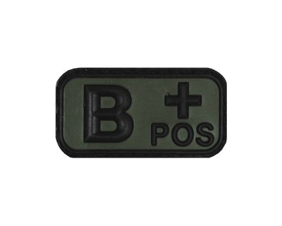 Patch gruppo sanguigno in gomma B POS
