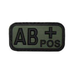 Patch gruppo sanguigno in gomma B POS