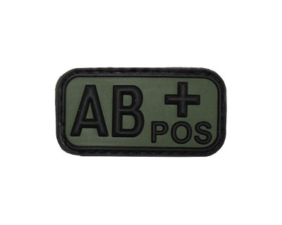 Patch gruppo sanguigno in gomma AB POS