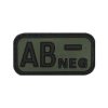 Patch gruppo sanguigno in gomma AB NEG
