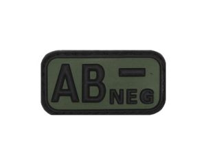 Patch gruppo sanguigno in gomma AB NEG