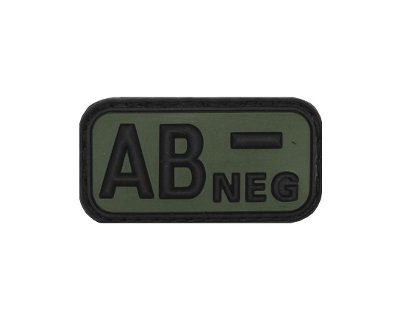Patch gruppo sanguigno in gomma AB NEG