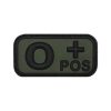 Patch gruppo sanguigno in gomma O POS