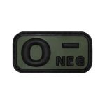 Patch gruppo sanguigno in gomma O NEG