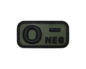 Patch gruppo sanguigno in gomma O NEG