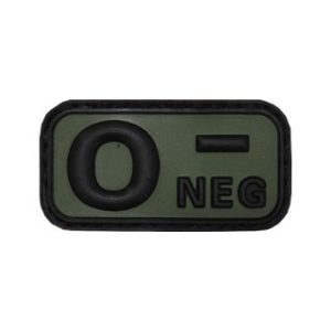 Patch gruppo sanguigno in gomma B POS