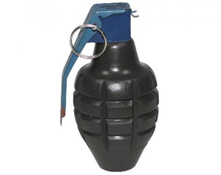 Bomba a mano MK2 americana verde in legno (da decorazione)
