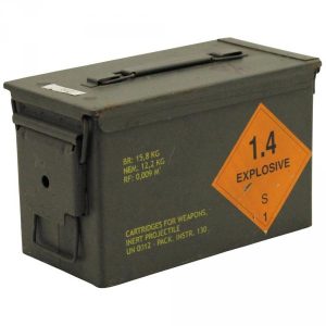 Cassetta per munizioni M2A1 CAL.50  americana usata