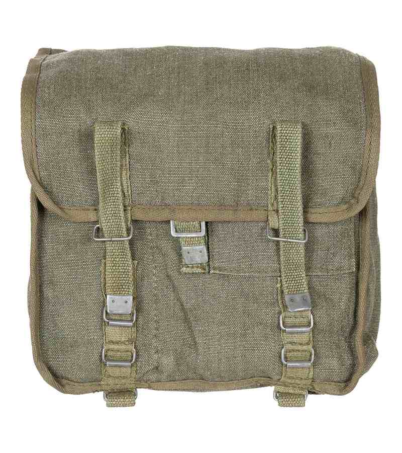 Tascapane militare polacco in cotone verde pari a nuovo
