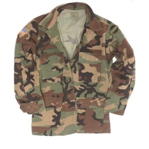 Giacca militare americana woodland usata con patch