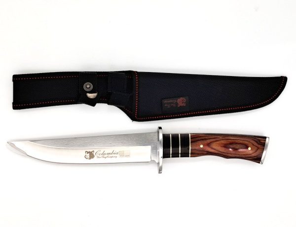 Coltello da caccia bowie Columbia con manico intarsiato