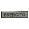 Ricamo esercito nero su fondo verde