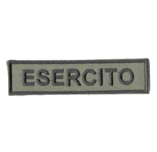 Ricamo esercito nero su fondo verde
