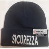 Berretto misto lana con  ricamo sicurezza