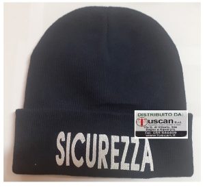 Berretto misto lana con  ricamo sicurezza