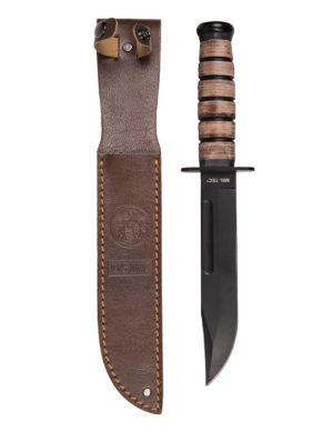 Coltello da combattimento USMC con fodero in pelle