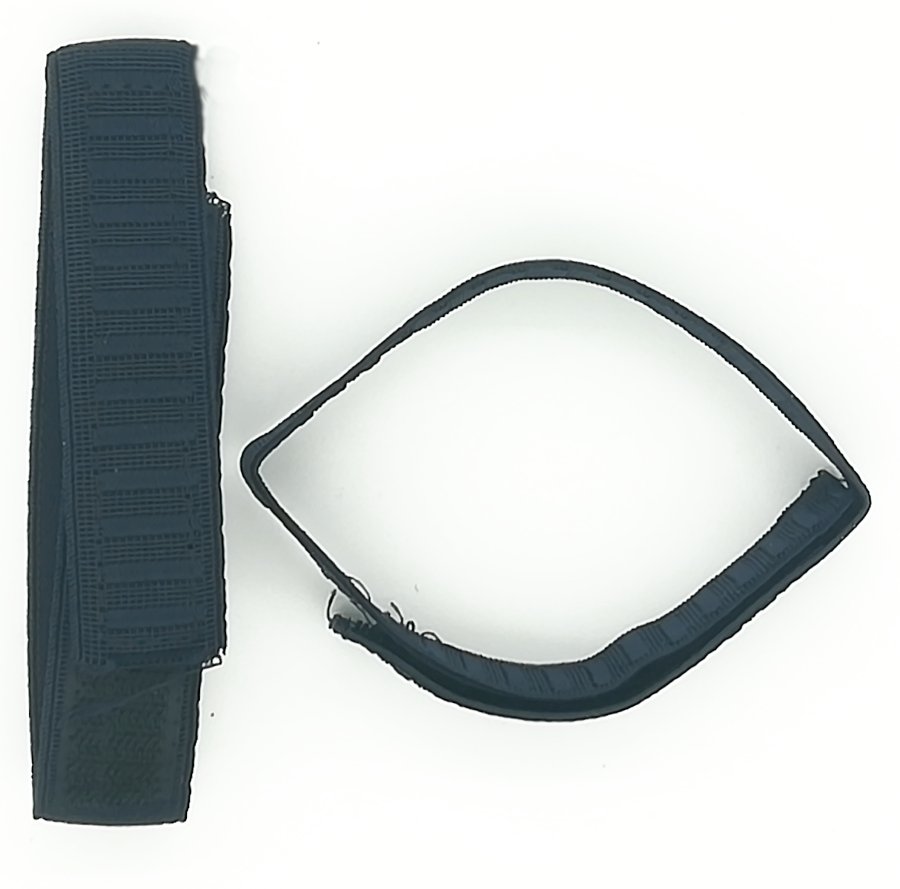 Elastici per caviglia pantaloni con velcro blu (paio)