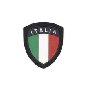 Scudetto Italia con velcro fondo blu