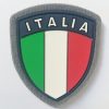 Scudetto Italia fondo grigio con velcro