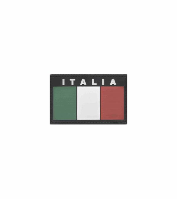 Patch Italia rettangolare fondo nero