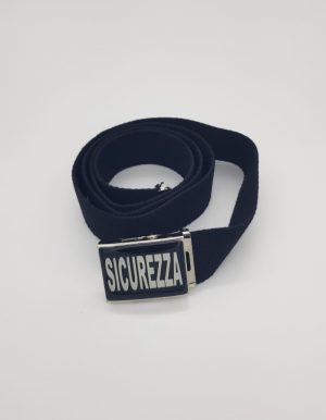 Cintura Militare in canapa con logo sicurezza 40 mm