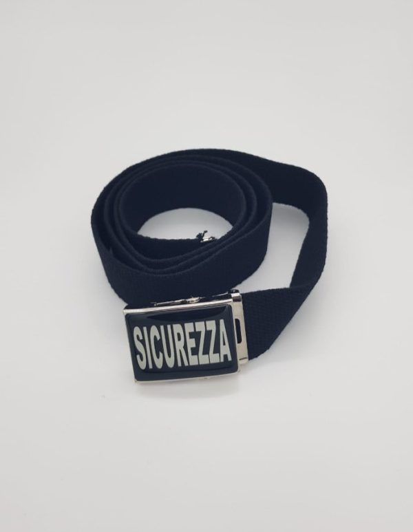 Cintura Militare in canapa con logo sicurezza 40 mm