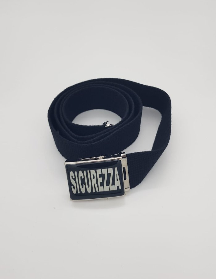 Cintura Militare in canapa con logo sicurezza 40 mm