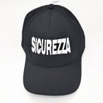 Cappello tipo baseball  nero con ricamo SICUREZZA