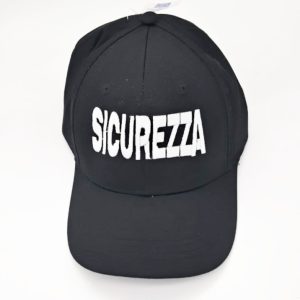 Cappello tipo baseball  nero con ricamo SICUREZZA
