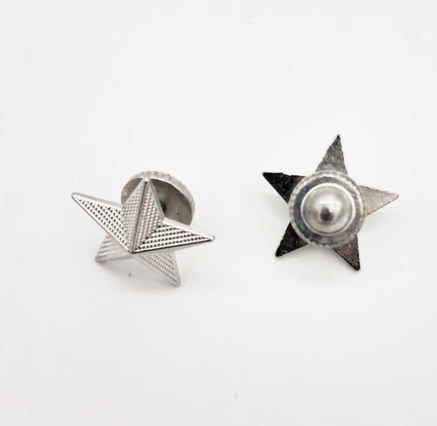 Stellette argento in metallo Esercito Italiano (paio)