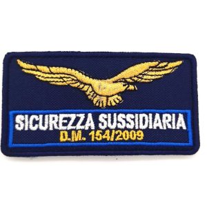 Patch Aquila Sicurezza Sussidiaria DM 154/2009 azzurro