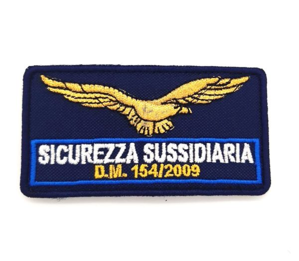 Patch Aquila Sicurezza Sussidiaria DM 154/2009 azzurro