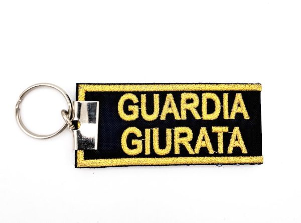Portachiavi Ricamato Guardia Giurata