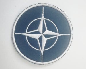Patch ricamata NATO rotonda  con scretch