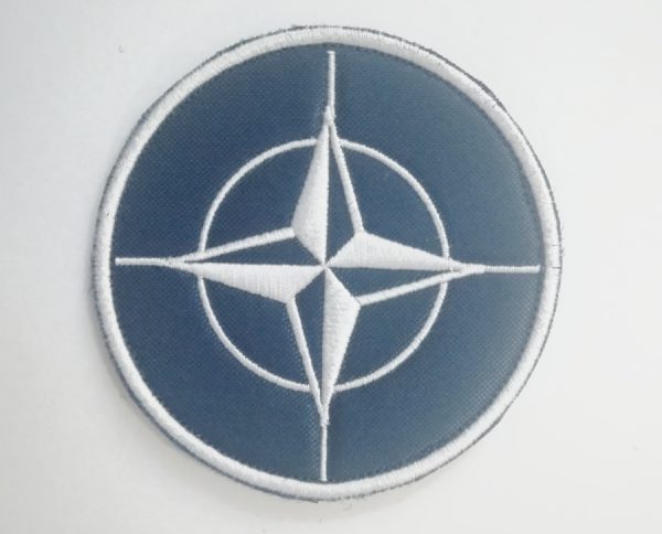 Patch ricamata NATO rotonda  con scretch