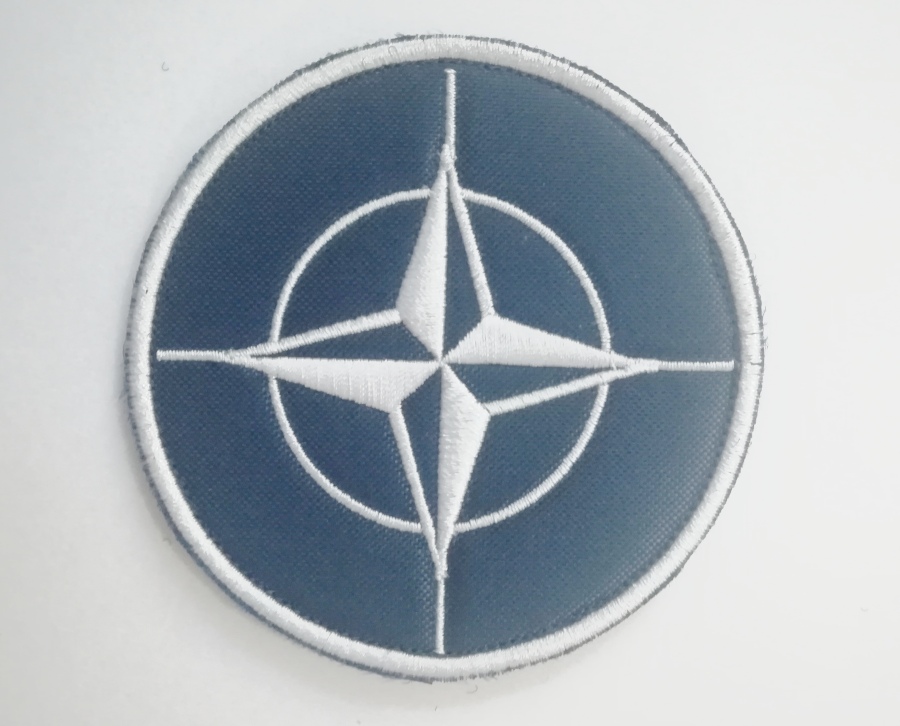 Patch ricamata NATO rotonda  con scretch