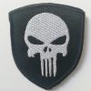 Ricamo Scudetto Punisher Nero